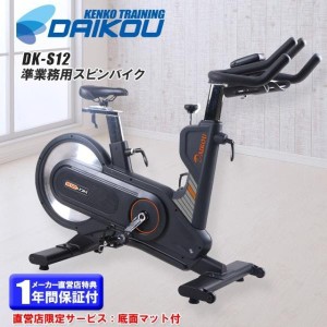 2点で販売終了 スピンバイク トレーニングマシン フィットネスバイク 専用マットプレゼント DK-S12 有酸素運動 ダイエット 静音 自転車