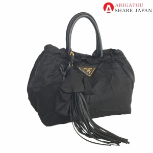 PRADA プラダ トートバッグ ハンドバッグ レディース ナイロン ブラック 黒 BN1669 中古品【鑑定済】