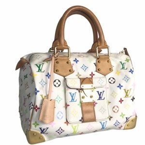 LOUIS VUITTON ルイヴィトン スピーディ 30 ミニボストンバッグ ハンドバッグ レディース モノグラムマルチカラー ホワイト マルチカラー