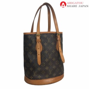 LOUIS VUITTON ルイヴィトン バケット PM ハンドバッグ トートバッグ レディース モノグラムキャンバス ブラウン 茶色 M42238 中古品【鑑