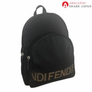 FENDI フェンディ ディバッグ バックパック レディース ナイロン ブラック ゴールド黒 2321 26419 098 中古品【鑑定済】