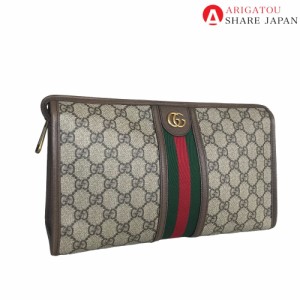 GUCCI グッチ シェリーライン セカンドバッグ クラッチバッグ メンズ GGスプリームキャンバス ブラウン グレー グリーン レッド 598234 4