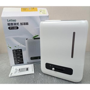 未使用品Lettop 超音波式加湿器 シンプル操作 4L/14時間〜24時間