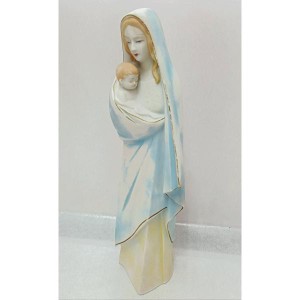 ヴィンテージ イタリア セラミック製／聖母マリア・イエスキリスト像 置物
