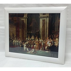 ・ナポレオン1世の戴冠式と皇紀ジョゼフィーヌの戴冠　額装絵画ポスター　パリ