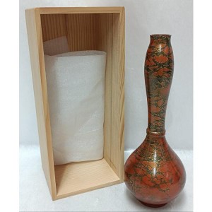 未使用品　高岡銅器　剛章作　銅器花瓶／茶道・華道