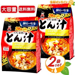 ≪20食入×2袋セット≫【神州一味噌】とん汁 お徳用 コクが自慢のとん汁 ◇本格即席豚汁◇ コストコ 味噌汁 豚汁 即席みそ汁【コストコ】