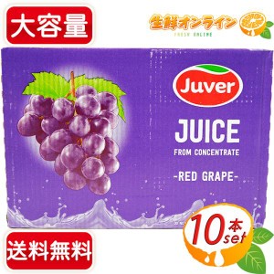 ≪1L×10本≫【Juver】フベル 100％ レッドグレープジュース ジュベル ブドウジュース フルールジュース【コストコ】