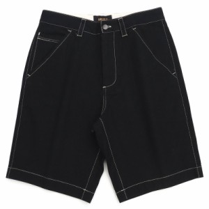 新品 DEUS EX MACHINA ストレッチ ショートパンツ 【サイズ：30】 ブラック SAXON WORK SHORT ハーフ デウスエクスマキナ メンズ 5F10/F0