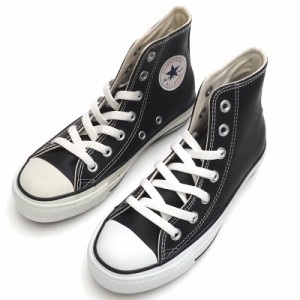 未使用品訳あり CONVERSE ALL STAR レザースニーカー 【サイズ：22cm】 ブラック 1B908 オールスターハイ コンバース レディース 5L/H041