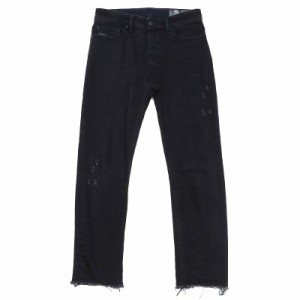 美品 DIESEL JIFER ストレッチ デニム パンツ 【サイズ：28】 ブラック カットオフ 084JS REGULAR SLIM TAPERED ディーゼル メンズ 5GHD2