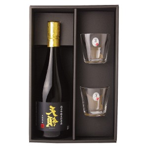 裏天領 純米吟醸 生貯原酒 グラス付ギフトセット ギフト箱付 720ml×1・グラス×2 ラッピング済 要クール便