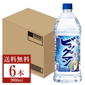 合同酒精 ビッグマン 20度 ペットボトル 2000ml （2L） 6本 1ケース 甲類焼酎 糖質ゼロ プリン体ゼロ 送料無料