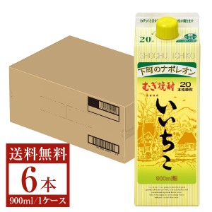 三和酒類 むぎ焼酎 いいちこ 20度 紙パック 900ml 6本 1ケース 焼酎 大分