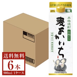 宝酒造 寶 宝焼酎 本格焼酎 よかいち 麦 白麹仕込 25度 紙パック 900ml×6本 1ケース 麦よかいち 麦焼酎 宮崎