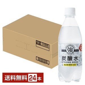 友桝飲料 強炭酸水 500ml ペットボトル 24本 1ケース  送料無料