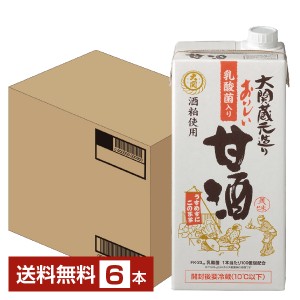 大関 おいしい甘酒 乳酸菌入り 1L 1000ml 紙パック 6本 1ケース 送料無料