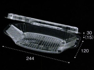  フードパック 弁当 お弁当 F-舟形(大) 244×120×30mm 業務用 業者 エフピコチューパ 使い捨て容器 357021【100枚入/バラ】