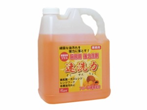  業務用 洗剤 頑固な油汚れ落し 厨房用強力洗剤 速洗力 4L 換気扇 レンジ ダクト 油汚れ 00424108【1個入/バラ】