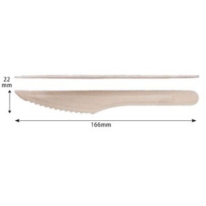 木製 ウッドナイフ １６０ 単袋 ナイフ 使い捨て【weeco 00605570【100枚入/バラ】