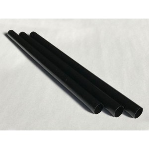 裸ﾀﾋﾟｵｶｽﾄﾛ-K 黒 12Φ×210mm 130本 使い捨て ドリンク用品 タピオカストロー 黒色 00623443【20袋入/ケース】