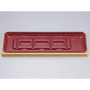 まとめ買い 惣菜容器 シーピー化成 UFハカマウナギ35杉板赤本体(N) 500枚(50枚×10)