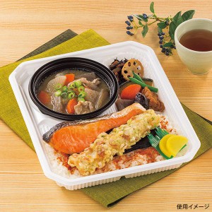 (200枚) 弁当容器 BFランチ内77-1 ホワイト本体 シーピー化成 00733074