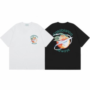  Casablanca サマーTシャツ カップルTシャツ 半袖