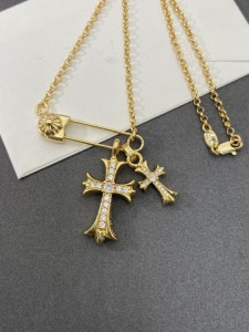 Chrome Hearts クロムハーツピン ダブルクロスネックレス