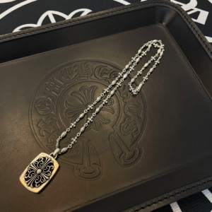 Chrome Hearts クロムハーツ ヴィンテージクロスフラワータグペンダントネックレス