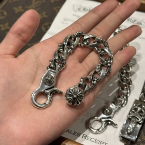 Chrome Hearts クロムハーツ ロブスタークラスプ ハーフフラワー クロス ブレスレット