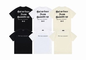 GOTNOFEARSスローガン・カジュアルTシャツ 半袖 マルチカラー