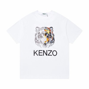 KENZO  24ss ヘビーデューティータイガーヘッドレター半袖Tシャツ