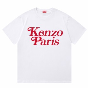  Kenzo レターアップリケ刺繍半袖Tシャツ