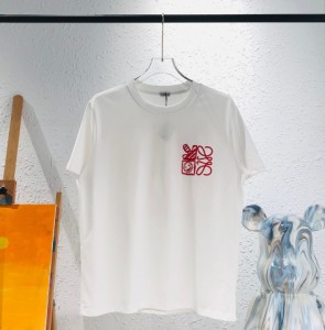  LOEWE  ロエベ プリント メンズ レディース ルーズ 半袖 Tシャツ