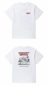 Carhartt カーハートWIP春秋カートゥーンスタイルカーリペアパターンプリント半袖Tシャツ