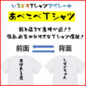 意味が逆?あべこべTシャツ【あばれる君＆しずかちゃん】おもしろTシャツ ネタTシャツ 文字Tシャツ ギフト プレゼント 贈り物 メッセージ 