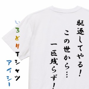 アニメ名言系半袖Tシャツ【駆逐してやる!この世から…一匹残らず!】おもしろTシャツ ネタTシャツ 文字Tシャツ ギフト プレゼント 贈り物 