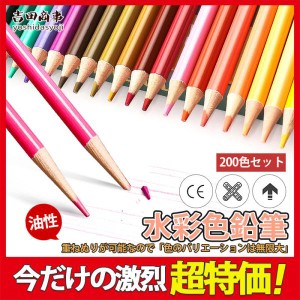 色鉛筆 水彩 お絵かき 水彩画 200色セット プレゼント 油性 文房具 筆記具 絵の具セット カラーサインペン 入学 入園 祝い 画材 塗り絵