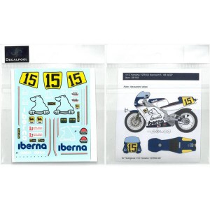 1/12 ヤマハ YZR500 Iberna #15 A. Valesi WGP '88(Yamaha)【DECAL POOL デカールプール バイクデカール DP168】