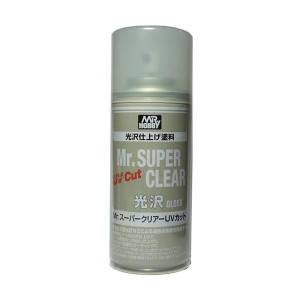 塗料 プラモデル Mr.スーパークリアーUVカット 光沢（溶剤系スプレー）【GSIクレオス B522】