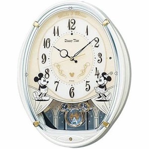 SEIKO CLOCK ミッキーマウス 電波アナログ時計 FW579W ミッキー&フレンズ 6曲メロディ 白パール【取り寄せ品】