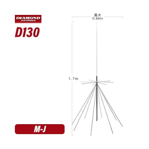 第一電波工業 ダイヤモンド D130 スーパーディスコーンアンテナ（固定局用）同軸ケーブル付き
