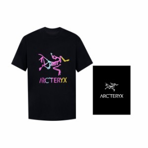 ARCTERYX 半袖Tシャツ グラデーションプリントブラック  半袖 メンズ レディース Tシャツ