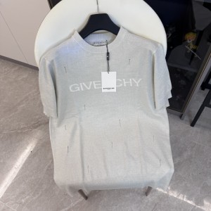 ジバンシィ Givenchy 24ss 夏新作 ジャガード 文字 ロゴ ラウンドネック ニット 半袖 Tシャツ メンズ レディース 