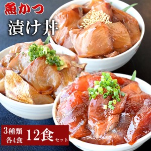 漬け丼 3品12食セット 3種類×4パック 12人前 冷凍 魚 海鮮丼 海鮮セット 魚介類