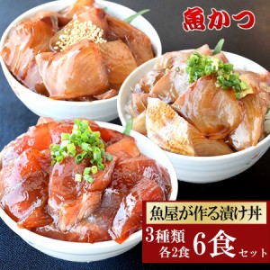 漬け丼 3品6食セット 冷凍 3種類×2パック 6人前 冷凍 海鮮丼 海鮮セット 魚 魚介類 簡単 ギフト 贈り物 