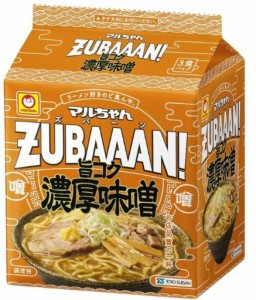 マルちゃん ZUBAAAN！旨コク濃厚味噌 3食パック×4袋