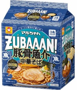 マルちゃん ZUBAAAN！ 豚骨魚介中華そば ３食パック×4袋