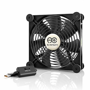 AC Infinity MULTIFAN S4 静音 140mm USB Fan 冷却ファン UL認定済み 受信機 DVR プレイステーション